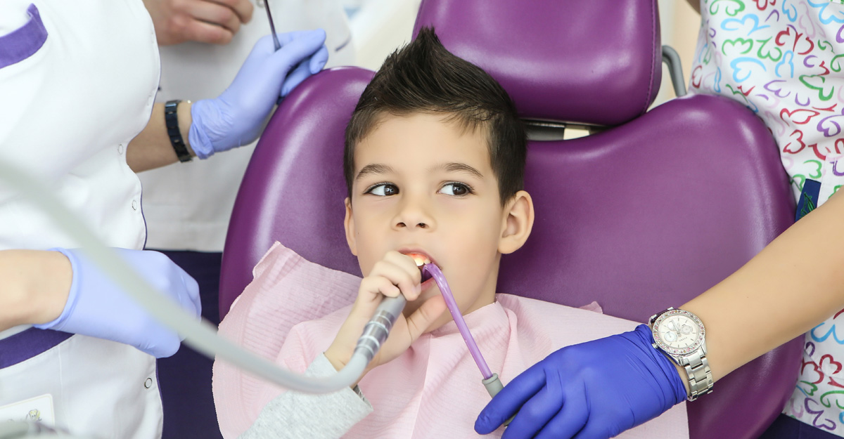 Boy at the dentist